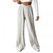 DB1079 V Crossover Elastic High Waisted Joggers Wide Leg Sweatpants