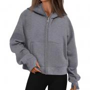 Z1943 Casual Long Sleeve Solid Hoodies Oversized Sweatshirt