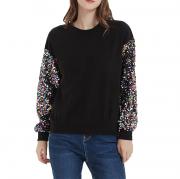 DT1091 Custom Crew Neck Sweatshirt Sequin Long Sleeve Pullover