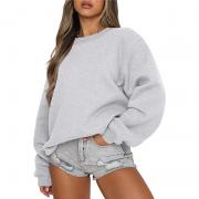 DT1004 Long Sleeve Drop Shoulder Oversized Crewneck Sweatshirts