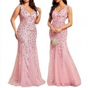 D8120 Custom Sequin Long Luxury Formal Evening Party Dress