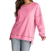 DT1334 Custom Crewneck Sweatshirts Contrast Stitching Pullover Tops