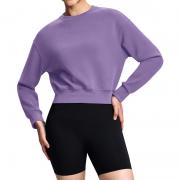 DT1335 Custom Cropped Active Sweatshirts Long Sleeve Crew Neck Tops