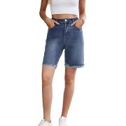 DB1092 Custom High Waisted Stretchy Rolled Hem Denim Shorts