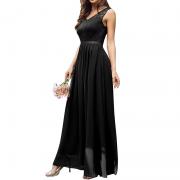D2007 Custom Modest Chiffon Maxi Elegant Lace Party Evening Dress