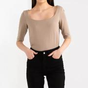 DT1109 Scoop Neck Blouses Custom Summer Tops Casual Tee Shirts