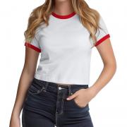 DT1400 Custom Classic Cotton Crewneck Short Sleeve Ringer T-Shirt