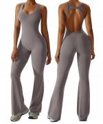 LJB8 Jumpsuit Workout Sleeveless One Piece Backless Bodysuit