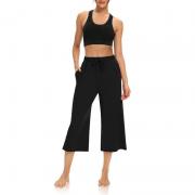 DB1035 Custom Loose Wide Leg Workout Sports Capri Yoga Pants