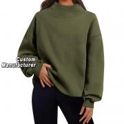DT1017 Custom Sweatshirts Turtleneck Pullover Long Sleeve Tops