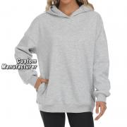 DT1018 Custom Oversized Hoodie Long Sleeve Loose Trendy Pullover