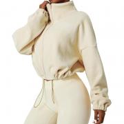 DT1270 Custom Zip up Fleece Sweatshirts Jacket Workout Coat