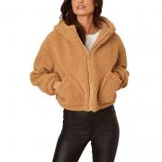 LR9013 Custom Full Zip Thick Jacket Fluffy Sherpe Fleece Hoodie