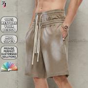 YB1147 Vintage Washed Terry Double Waistband Sweat Shorts