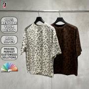YT1151 Custom Vintage Leopard Pattern Cropped T Shirt