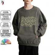 YT1152 Custom Vintage Wash French Terry Crewneck Sweatshirt