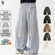 YB1070 Thick Rope Tassel Drawstring Elastic Waist Pants