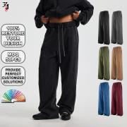 YB1182 Vintage Wash Raw Seam Sweatpants Cotton Track Pants