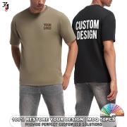 YT1040 Premium Cotton Solid Crew Neck Short Sleeve T Shirt